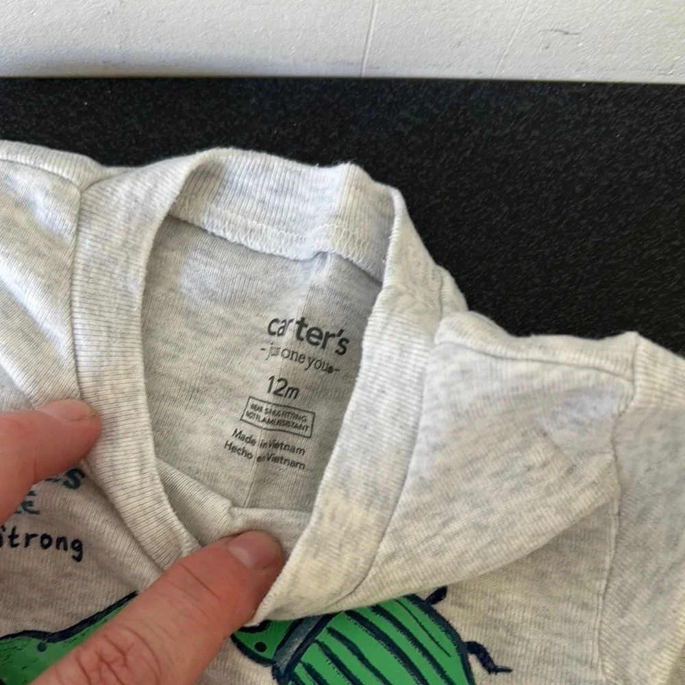 Carter's Gray and Blue Pajama Set Cozy Sleepwear
